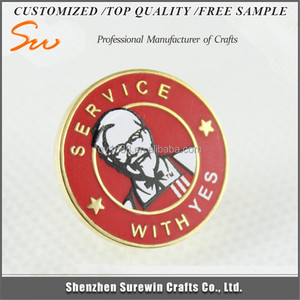 excelente calidad precio de Fábrica de Buena Reputación de la empresa logo metal brillan en la oscuridad insignia en <span class=keywords><strong>el</strong></span> pecho - Product Image 4