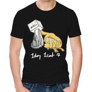 T-shirt imprimé col rond pour homme Roof Gallery, 100 % coton, grande taille, décontracté, respirant, jersey, manches courtes, design de logo personnalisé - Product Image 1