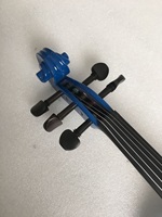 Violon électrique bleu à 5 cordes élégant et professionnel fait à la main avec étui et archet