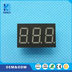 Common anode white 0.36 inch 10 pins 3 digit 7 segment led clock digital number display for indoor usage