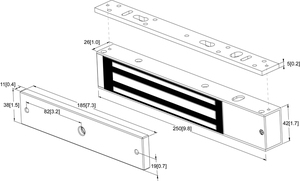 Cerradura de puerta electromagnética de 270KG DC 12V/24V 600Lbs, cerradura EM, cerradura eléctrica - Product Image 5