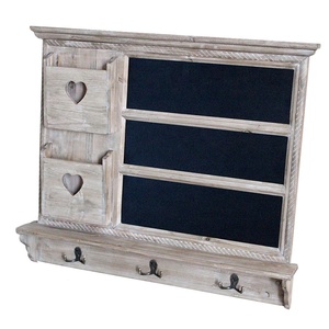 Luckywind – porte-<span class=keywords><strong>clé</strong></span> en bois rustique Vintage, porte-<span class=keywords><strong>clé</strong></span> <span class=keywords><strong>mural</strong></span> avec tableau de craie - Product Image 1