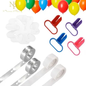 Nicro 32Ft balon bant şeridi çiçek klip balon Garland Arch kiti kurulum aracı parti düğün için bebek duş parti malzemeleri