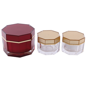 30g 50g 150g 200g <strong>Octagonal</strong> Acrylic Cosmetic <strong>Cream</strong> <strong>Jar</strong>