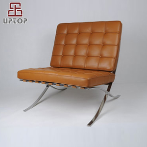 (SP-HC080) uptop Mies van der Rohe cuero esperando silla oficina - Product Image 3