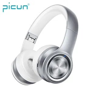 Picun P26 لينة Earmuff 28H وقت طويل يتحدث v5.0 سماعة رأس بخاصية البلوتوث قابلة للطي سماعة رأس مزودة بتقنية البلوتوث