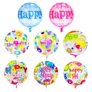 Fabrika baskılı şeffaf serisi ev dekorasyon parti balonlar globos doğum günün kutlu olsun şeffaf şişme balon seti