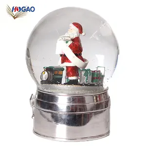 Glass Water Ball Custom Snow Globe Christmas Water Snow Globe For Souvenir