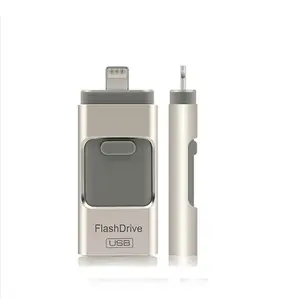 มัลติฟังก์ชั่3 In 1 Otg Usb แฟลชไดรฟ์สำหรับ iPhone IOS และ Android กับ CE Rohs FCC ได้รับการอนุมัติ