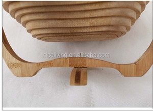 <span class=keywords><strong>Corbeille</strong></span> à fruits pliante <span class=keywords><strong>en</strong></span> bambou <span class=keywords><strong>en</strong></span> <span class=keywords><strong>bois</strong></span> de qualité alimentaire <span class=keywords><strong>en</strong></span> forme de pomme de conception mignonne - Product Image 2