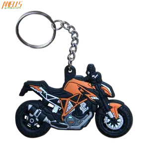 חדש אופנוע מוטוקרוס דגם Keyring Keychain תליון PVC 3D Keychain