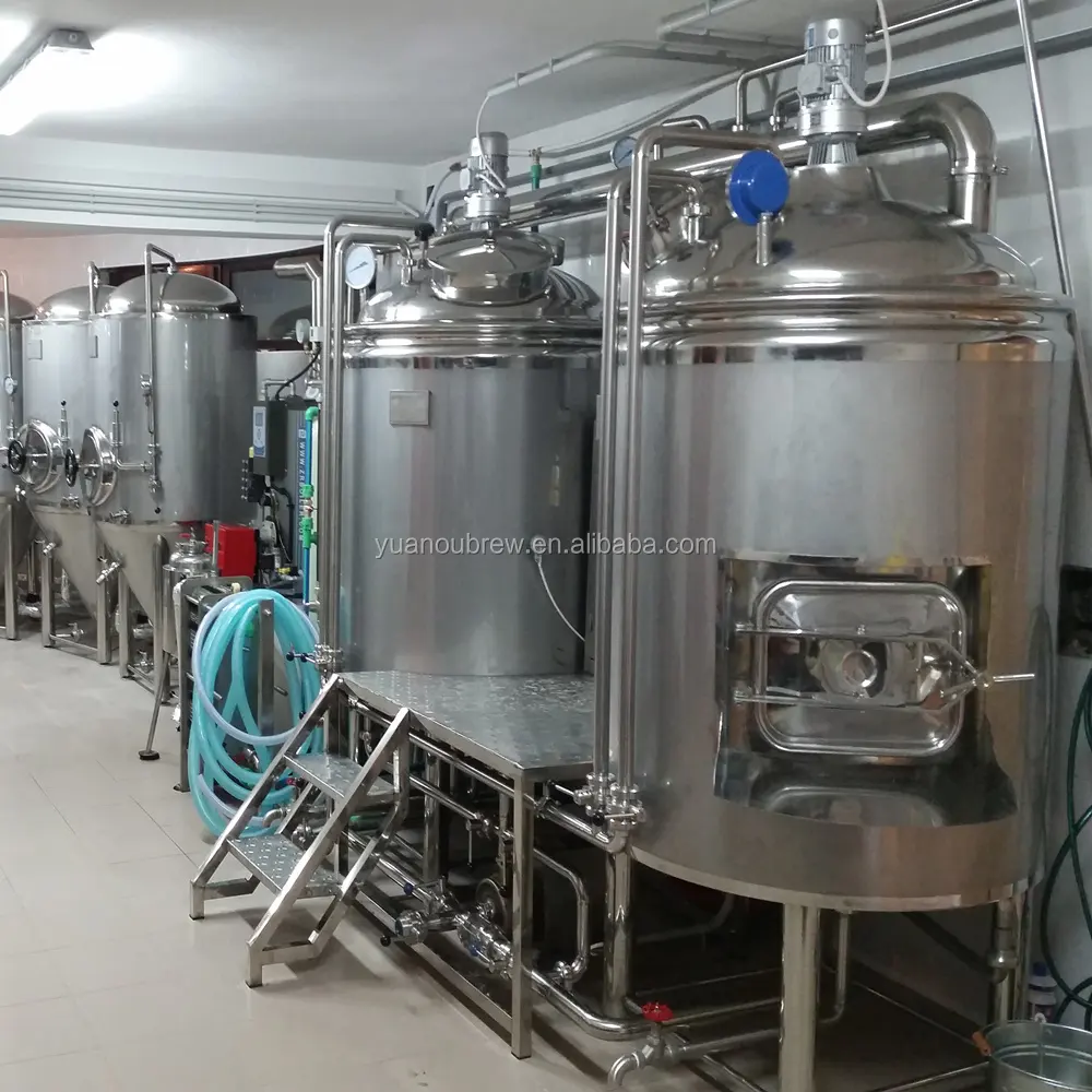 Micro-brasserie de fabrication professionnelle, 500l par lot, équipement de brassage de bière industrielle