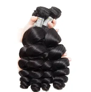 9A Brazilian Loose Wave Bundles Natural Black 1B Hair Weave Extensions 100% Human Hair Bundles Remy Hair 1/3/4pcs/Lot