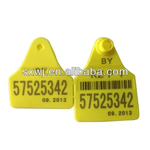 Plastic Pin Double Vane Barcode cattle ear tag