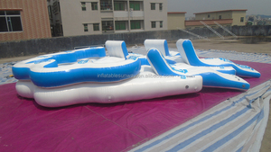 2016 Khổng Lồ 10 Người <span class=keywords><strong>Inflatable</strong></span> Nước Bè <span class=keywords><strong>Pool</strong></span> Nhiệt Đới Tahiti Công Viên Đại Dương Đảo Nổi - Product Image 3