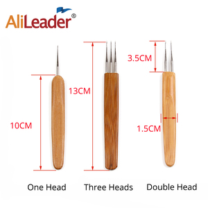 AliLeader <span class=keywords><strong>Crochet</strong></span> et <span class=keywords><strong>Aiguille</strong></span> à Tricoter Haute Qualité en Acier et Acier Inoxydable avec Manche en Bambou pour Dreadlocks, Produit Premium - Product Image 3