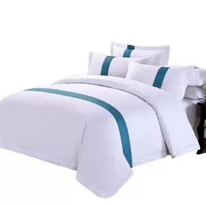 Top selling cotton bed sheet set 100% cotton hotel duvet cover for sanatorium used with cheap price