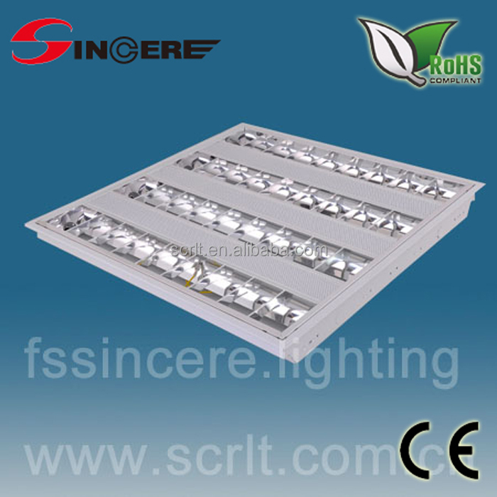 T5 4*28 Вт, облицованная решетчатая лампа