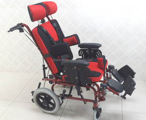 Silla de Ruedas reclinable para niños discapacitados, sillón Manual de aluminio ajustable - Product Image 2