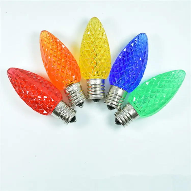 Ampoule LED C9 avec lumière de noël, pièces, rouge, blanc, vert, pour décoration de noël