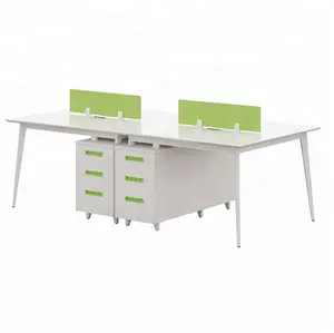 office furniture computer modern Cubicle Desk Workstation Office White 4 seat Workstation Work Station Desk table pc