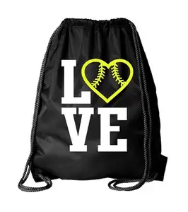 Nova bolsa de cordão de nylon 210d personalizada, reciclar