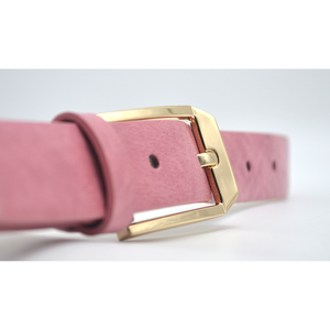 Kenycarocn — <span class=keywords><strong>ceinture</strong></span> en <span class=keywords><strong>cuir</strong></span> Vegan rose pour femmes, personnalisée, en microfibre, à la mode, avec boucle ardillon en or de 25mm, vente en gros - Product Image 6