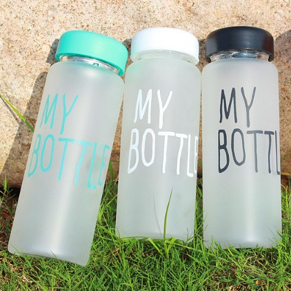 500ML High quality my bottle borosilicate glass milk Matt water bottle custom color or logo