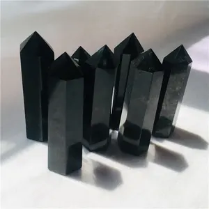 Grosir Tongkat Kristal Kustom Kualitas Terbaik Alami Titik Obsidian untuk Dekorasi