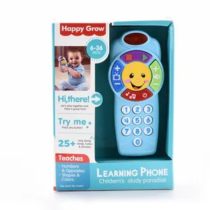 Lovely plastic musical toy baby phone/mobile with light