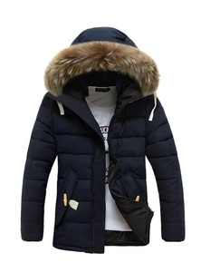 <span class=keywords><strong>Trench</strong></span> invernale da uomo cappotto da uomo con giacche da uomo con <span class=keywords><strong>cappuccio</strong></span> in velluto sottile coreano - Product Image 2