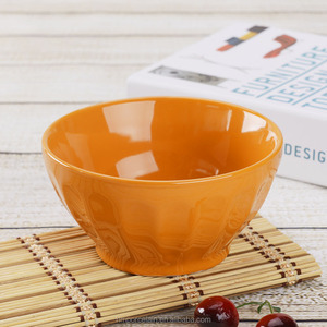 Venta al por mayor Color de <span class=keywords><strong>cristal</strong></span> sólido 22 onza de cerámica profundo cereales tazón de sopa de conjunto de 6 - Product Image 5
