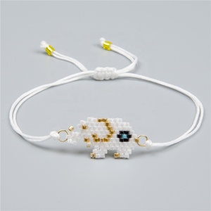 MI-B180391 Moyamiya Miyuki elefante suerte pulsera India hecho a mano con cuentas - Product Image 6