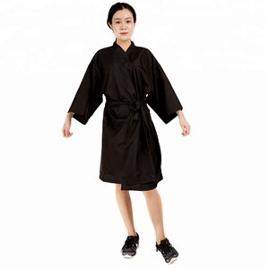 <span class=keywords><strong>Bata</strong></span> de Barbería, Kimono de Poliéster <span class=keywords><strong>para</strong></span> Salón de Belleza, <span class=keywords><strong>Bata</strong></span> de Peluquería con Correa en la Cintura - Product Image 2