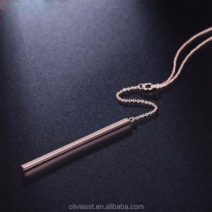 Lungo Layered Oro <span class=keywords><strong>Argento</strong></span> Riempito di Marcatura Laser Personalizzato Minimalista gioielli <span class=keywords><strong>Nome</strong></span> Placcato Barra Verticale Della <span class=keywords><strong>Collana</strong></span> - Product Image 6