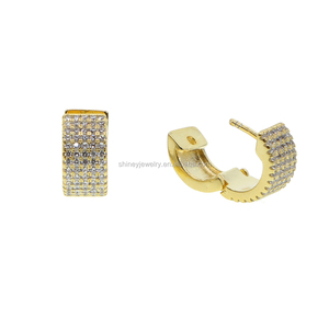 8-10mm <span class=keywords><strong>Mini</strong></span> cerchio moda europea Minimal delicato gioiello Design Micro spiave Cz cerchio orecchino - Product Image 5