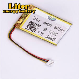 Stecker <span class=keywords><strong>2</strong></span>,5-3 P Heißer verkauf lithium-3,7 V 454060 1500 mah polymer wiederaufladbare lipo batterie - Product Image 2