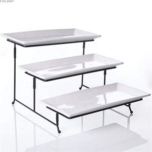 Venta caliente barato fiesta <span class=keywords><strong>restaurante</strong></span> usado 3 Nivel de <span class=keywords><strong>tapas</strong></span> sirve platos con soporte - Product Image 1