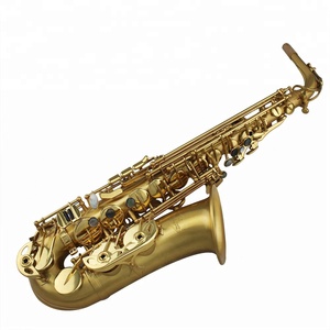 Latón original pulido lacado transparente Tres llaves de brazo doble Saxofón alto - Product Image 1
