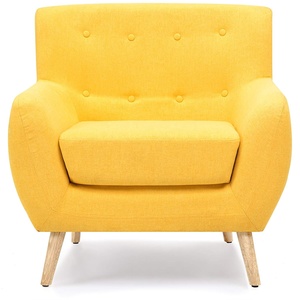 Modern Döşemeli Tepeli Kumaş Küvet Accent Eğlence Kol Sandalye - Product Image 1