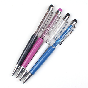 Venta al por mayor bola <span class=keywords><strong>de</strong></span> cristal <span class=keywords><strong>de</strong></span> metal pluma con multicolor diamante y envío laser grabado logo - Product Image 6
