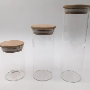 Conservazione degli alimenti vasi con coperchio di bambù Impermeabile e Impermeabile di Stoccaggio Vaso di Vetro Multi-Purpose Contenitore di Alimento
