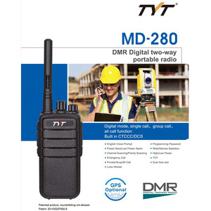 TYT MD-280 16ch Kỹ Thuật Số Hai Cách <span class=keywords><strong>Radio</strong></span> 5 Wát <span class=keywords><strong>Radio</strong></span> Chuyên Nghiệp Uhf Kỹ Thuật Số DMR TIERI & TIER II Chức Năng Đơn Giản Kỹ Thuật Số Đài Phát Thanh - Product Image 2