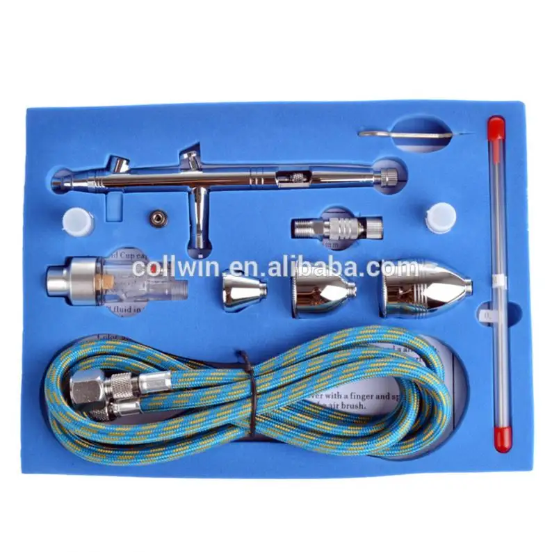 Thời Trang Mới Dual-Action Airbrush Kit Súng Phun Cho Sơn Móng Tay Nghệ Thuật Vẽ Cơ Thể Sơn Trang Điểm AS-14