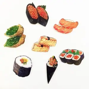 2018卸売日本のかわいい寿司アクリル冷蔵庫用マグネットキッチン装飾用