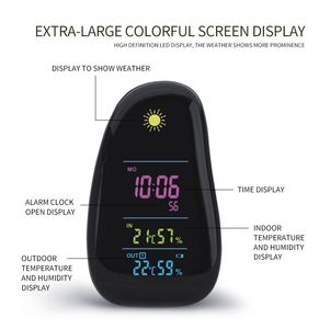 China estación meteorológica CE fase lunar reloj digital con calendario escritorio temperatura - Product Image 2