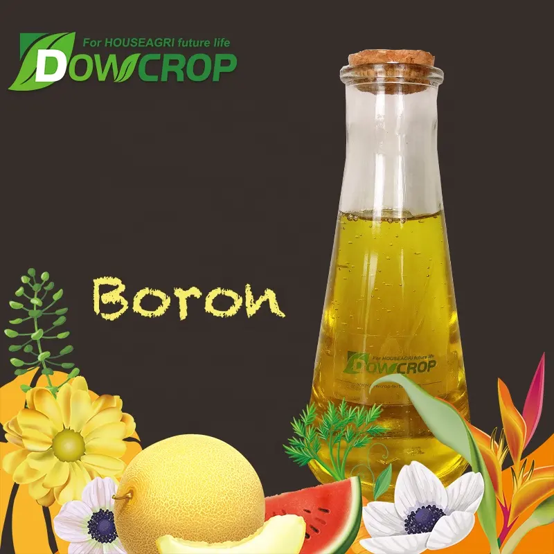 โบรอนติดตามองค์ประกอบ150ละลายน้ำปุ๋ยผลิตราคา DOWCROP ขายร้อนโบรอนเหลวสำหรับการเกษตรด้วย100% กรัม/ลิตร