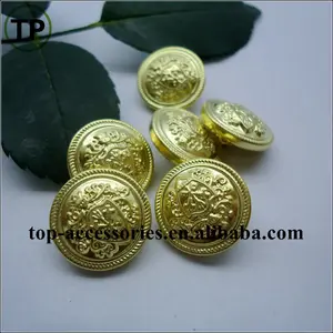 new style metal plated gold shank brass button for garment