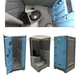脚泵冲洗系统便携式厕所，免提移动门厕所