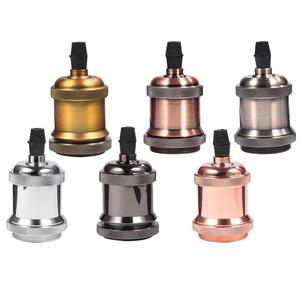 Bán hàng nóng Edison giữ đèn nhôm kim loại <span class=keywords><strong>lampholder</strong></span> <span class=keywords><strong>E27</strong></span> Bóng đèn chủ ánh sáng bóng đèn ổ cắm - Product Image 1